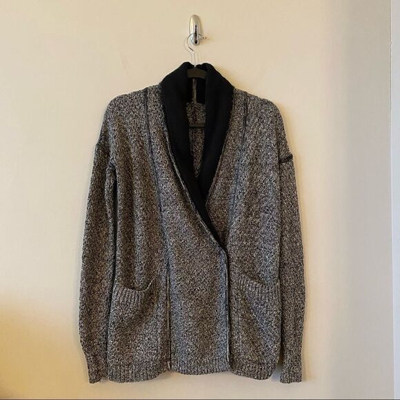 Lululemon Post Practice Cardigan- Ghost / Black - Picture 2 of 16